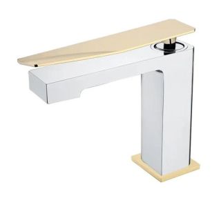 Смеситель для раковины Boheme Q 141-CRG.2 хром/золото